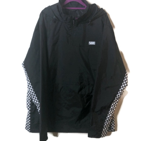 vans distorted off the wall black anorak jacket